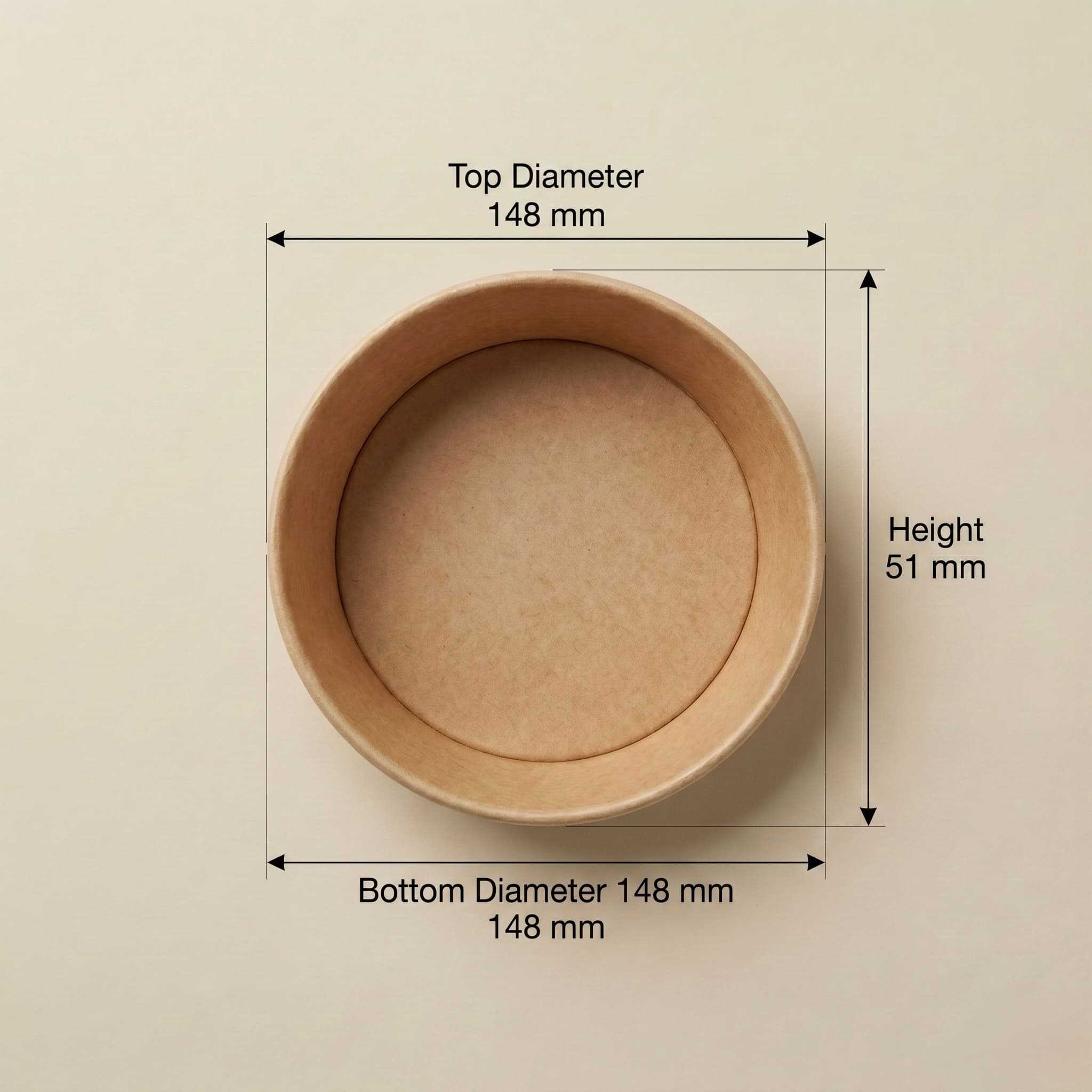 500 ml Kraft Paper Salad Bowl view 1