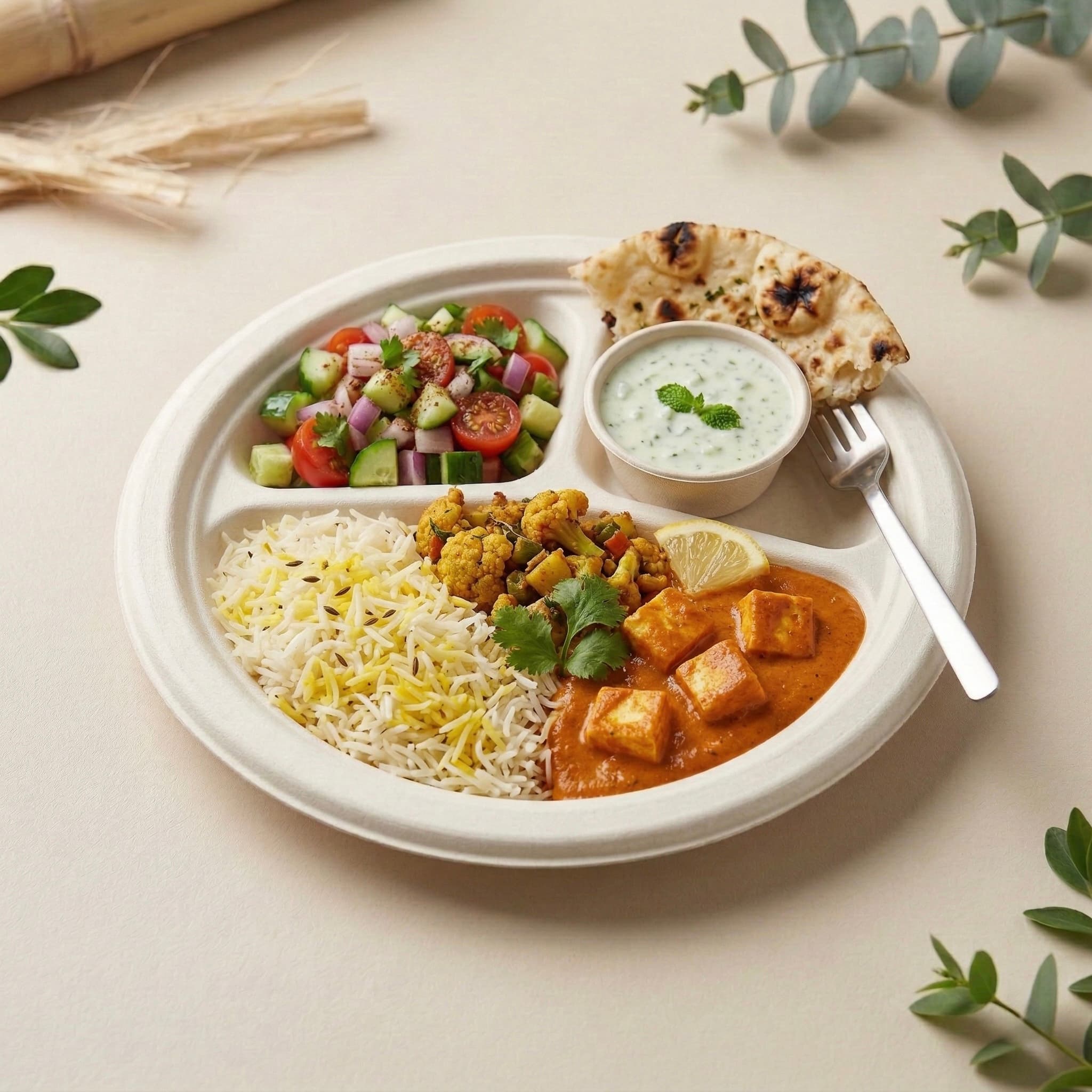 10 Inch 3 Compartment Plate view 1