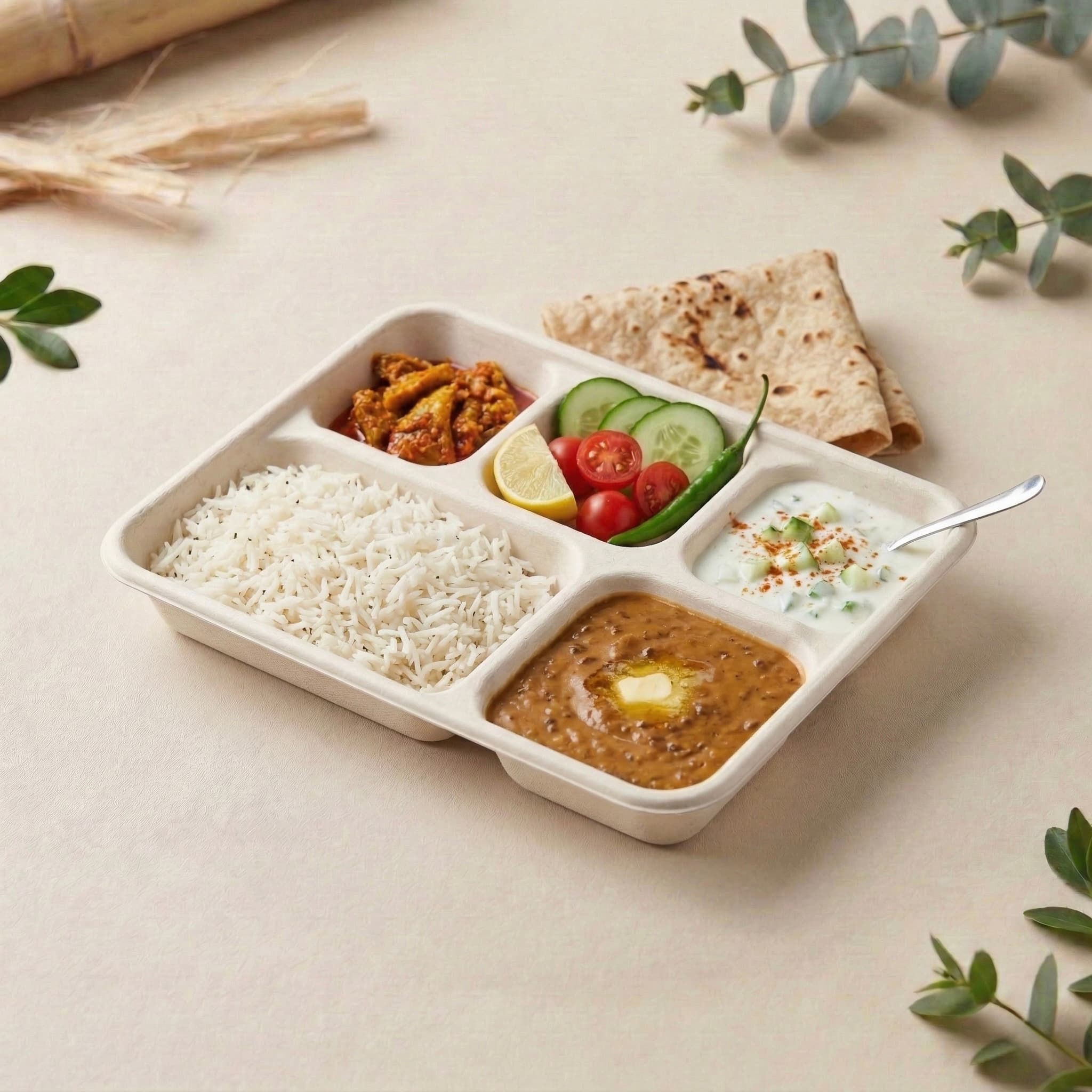 5 Compartment Meal Tray view 2